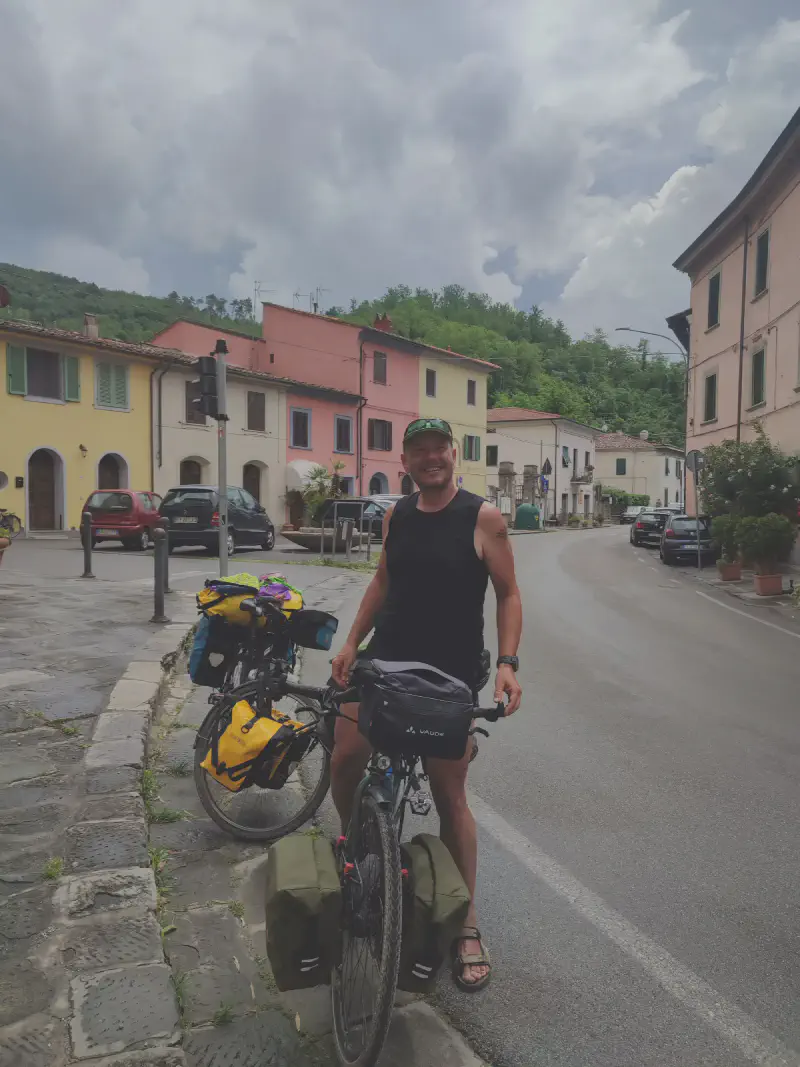 Porträt von Radtouristiker Daniel
