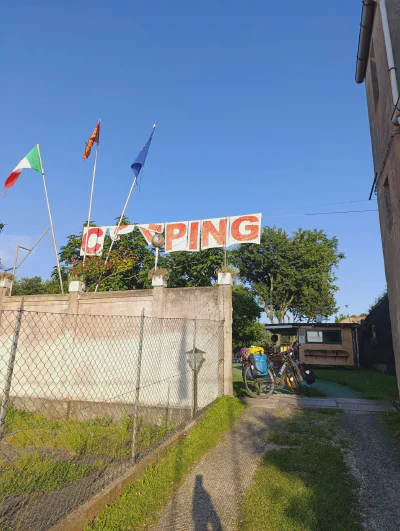 Ziel erreicht: Ankunft am Camping San Nicolò