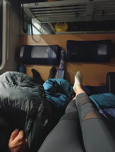 Entspannt im Nachtzug auf der letzten Etappe der Rückreise
