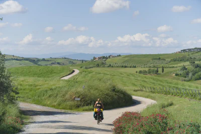 Toskanische Idylle auf den Schotterwegen der L'Eroica