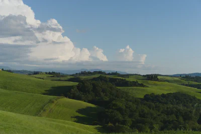 Blick über die Hügel der Toskana