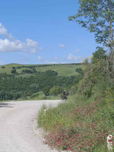 Fahrt auf einer echten 'Strada bianca' durch die wunderschöne Gegend