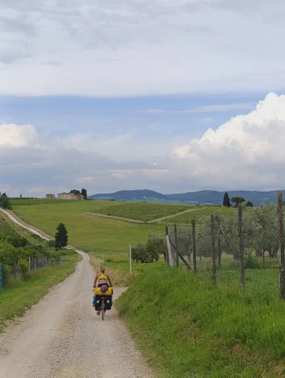 Ständiges Auf und Ab in der wunderschönen Landschaft der Toskana