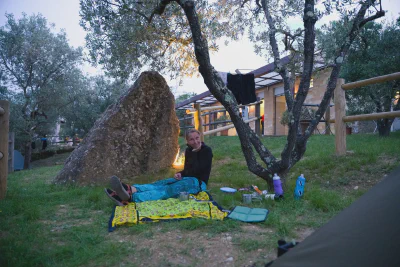 Abendstimmung auf einem der schönsten Campingplätze der Reise