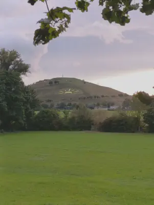 Die aufgemalte Sonne am Arzberg bei Beilngries