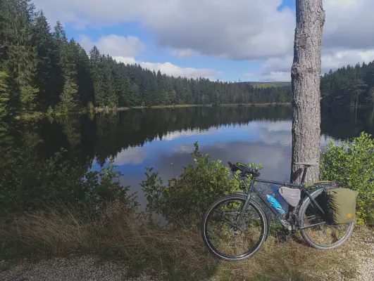 Pause am Fichtelsee im Fichtelgebirge
