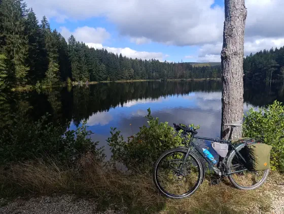Pause am Fichtelsee im Fichtelgebirge