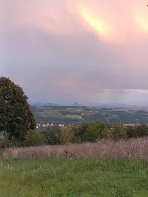 Abendstimmung mit Blick auf die Sächsische Schweiz