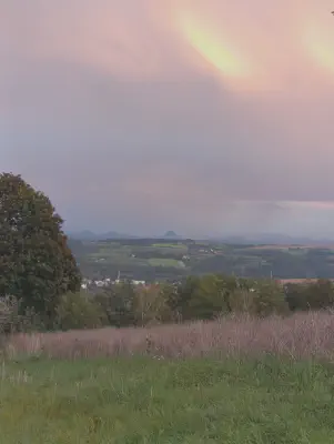 Abendstimmung mit Blick auf die Sächsische Schweiz