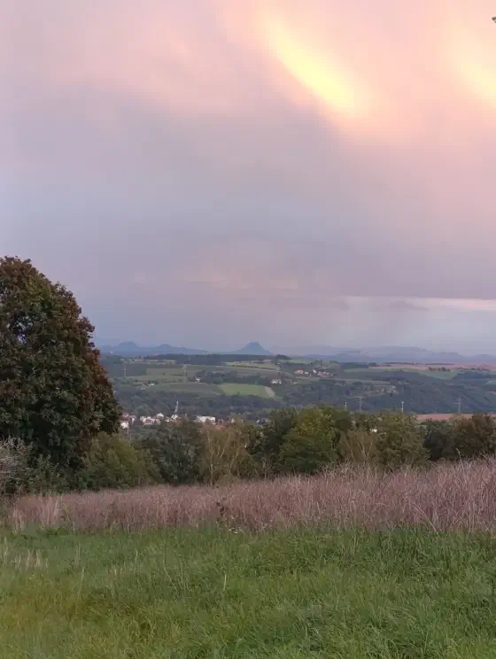 Abendstimmung mit Blick auf die Sächsische Schweiz