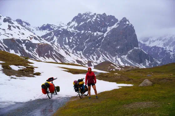 Ankunft auf dem Döss Radond im Schnee