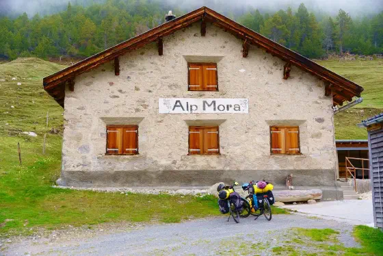 Abschiedsbild an der Alp Mora