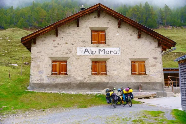 Abschiedsbild an der Alp Mora