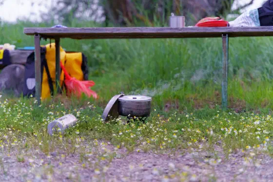 Küchenidylle am Camp