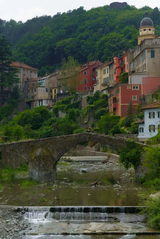 Die Ponte dei Paganini (Ponte Romano) in Voltaggio