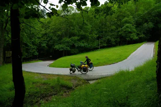 herrliches Radfahren im Apennin