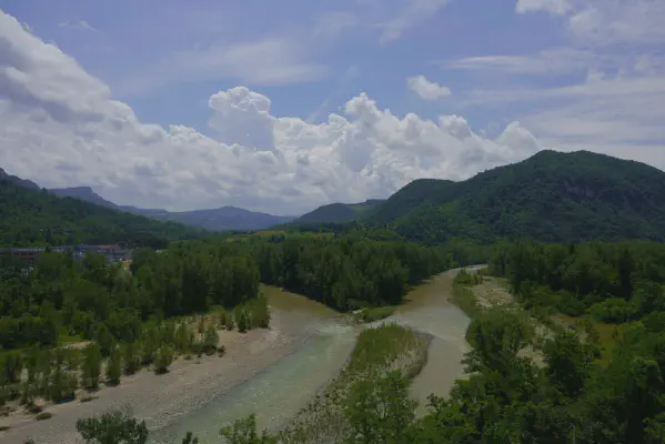 Reno und Fiume Setta vereinigen sich