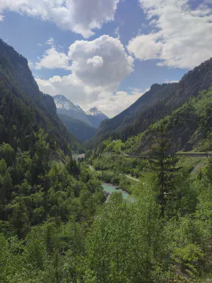Auf der Via Engadina Richtung Martina