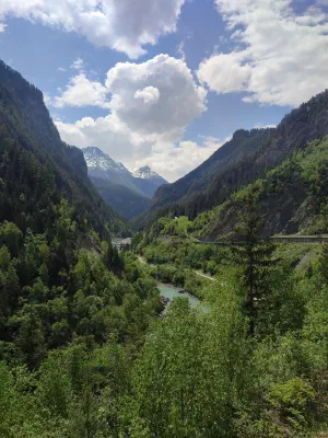 Auf der Via Engadina Richtung Martina