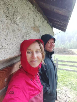 Regenpause auf der Via Val Vau 