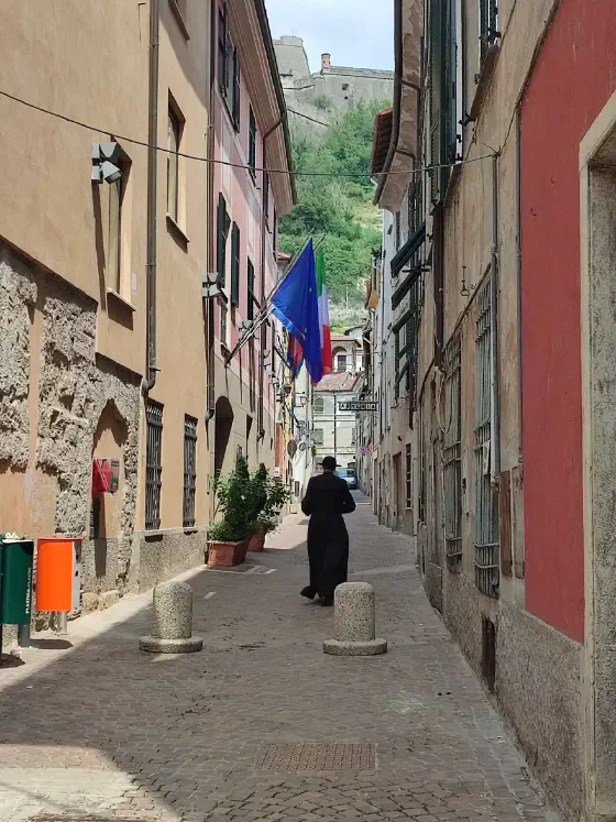 Straßenszene in Gavi, wie im Film