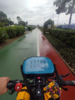 Cockpitview auf den Luxusradweg