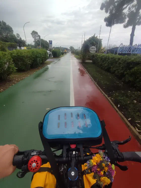 Cockpitview auf den Luxusradweg