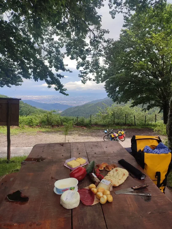 was für ein Panorama an der Cascina di Spedaletto