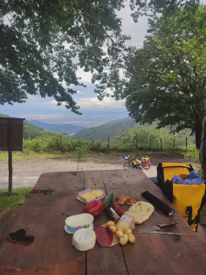 was für ein Panorama an der Cascina di Spedaletto