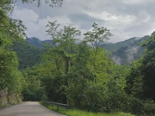 herrliches Radfahren im Apennin